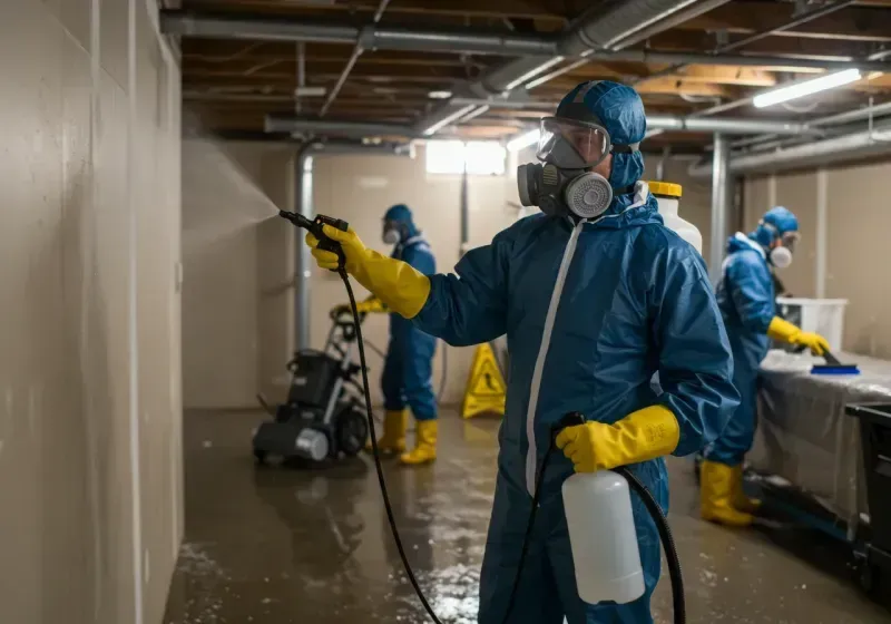 Basement Sanitization and Antimicrobial Treatment process in Tyro, NC